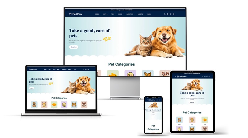Pet Supplies Hyvä theme for Magento 2 preview
